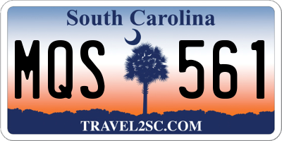 SC license plate MQS561