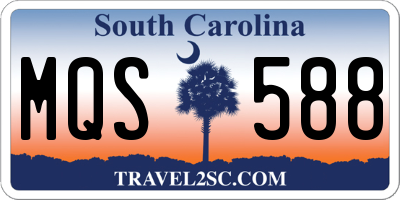SC license plate MQS588