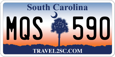 SC license plate MQS590