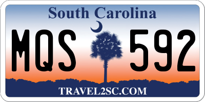 SC license plate MQS592