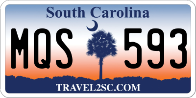 SC license plate MQS593