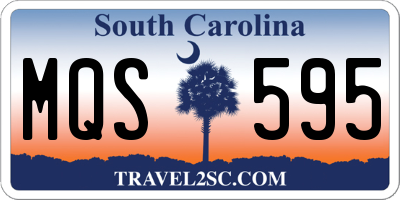 SC license plate MQS595