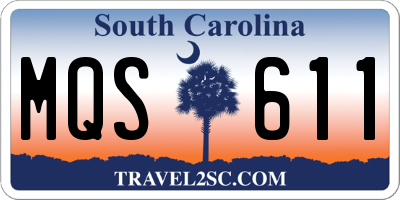 SC license plate MQS611