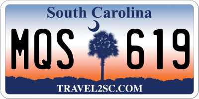 SC license plate MQS619