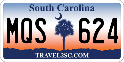 SC license plate MQS624