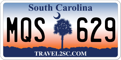SC license plate MQS629