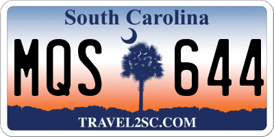 SC license plate MQS644