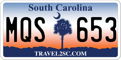 SC license plate MQS653