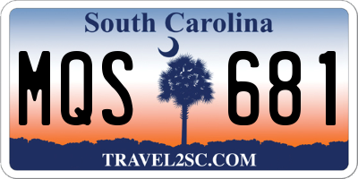 SC license plate MQS681