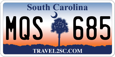 SC license plate MQS685