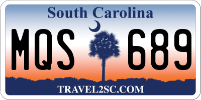 SC license plate MQS689