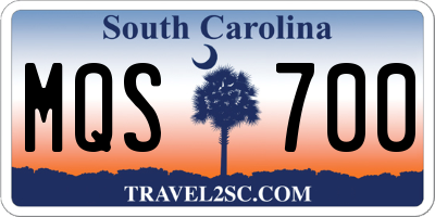 SC license plate MQS700