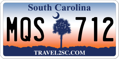 SC license plate MQS712