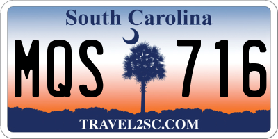 SC license plate MQS716