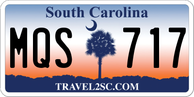 SC license plate MQS717