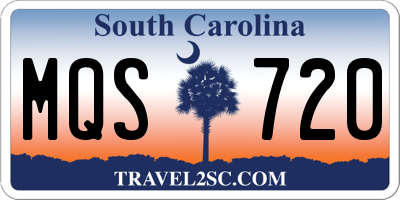SC license plate MQS720