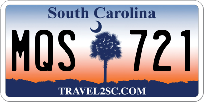 SC license plate MQS721
