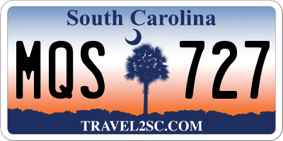 SC license plate MQS727