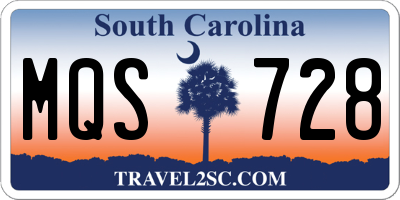 SC license plate MQS728