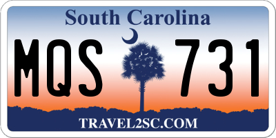 SC license plate MQS731
