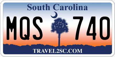 SC license plate MQS740