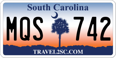 SC license plate MQS742