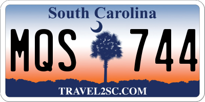 SC license plate MQS744