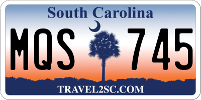 SC license plate MQS745