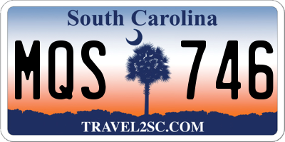 SC license plate MQS746