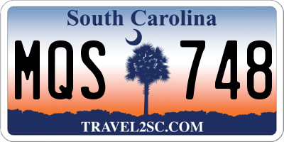 SC license plate MQS748