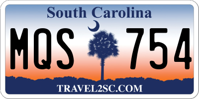 SC license plate MQS754