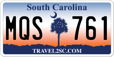 SC license plate MQS761