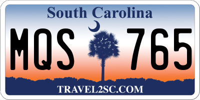 SC license plate MQS765