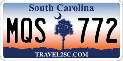 SC license plate MQS772