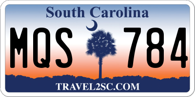 SC license plate MQS784
