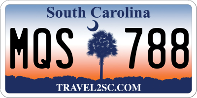 SC license plate MQS788