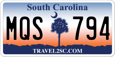 SC license plate MQS794