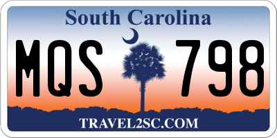 SC license plate MQS798