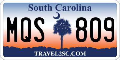 SC license plate MQS809