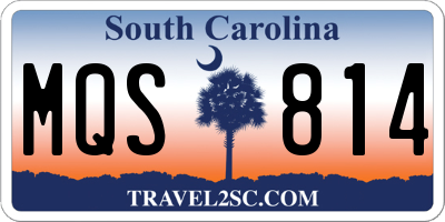 SC license plate MQS814