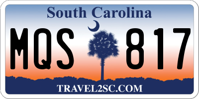 SC license plate MQS817