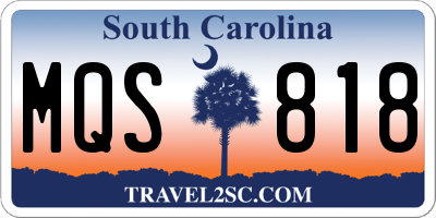 SC license plate MQS818
