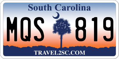 SC license plate MQS819
