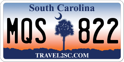 SC license plate MQS822