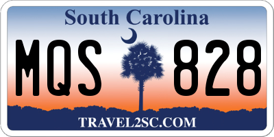 SC license plate MQS828