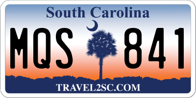 SC license plate MQS841