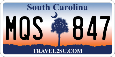 SC license plate MQS847
