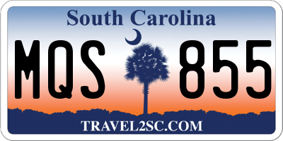 SC license plate MQS855