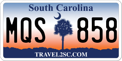 SC license plate MQS858