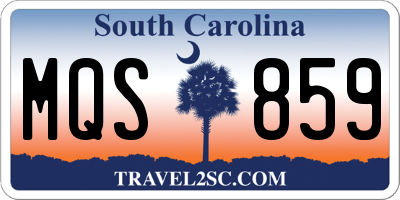 SC license plate MQS859